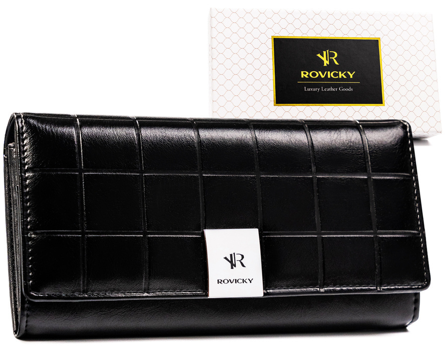 Leather & leatherette wallet ROVICKY RPX-24A-3