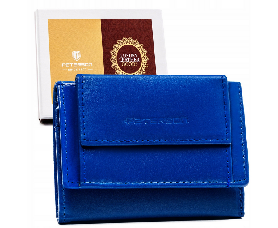 Leather wallet RFID PETERSON PTN RD-240-MCL