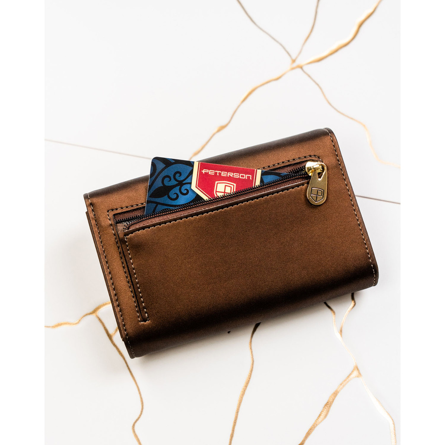 Leather and leatherette wallet RFID PETERSON PTN PS112-HNL