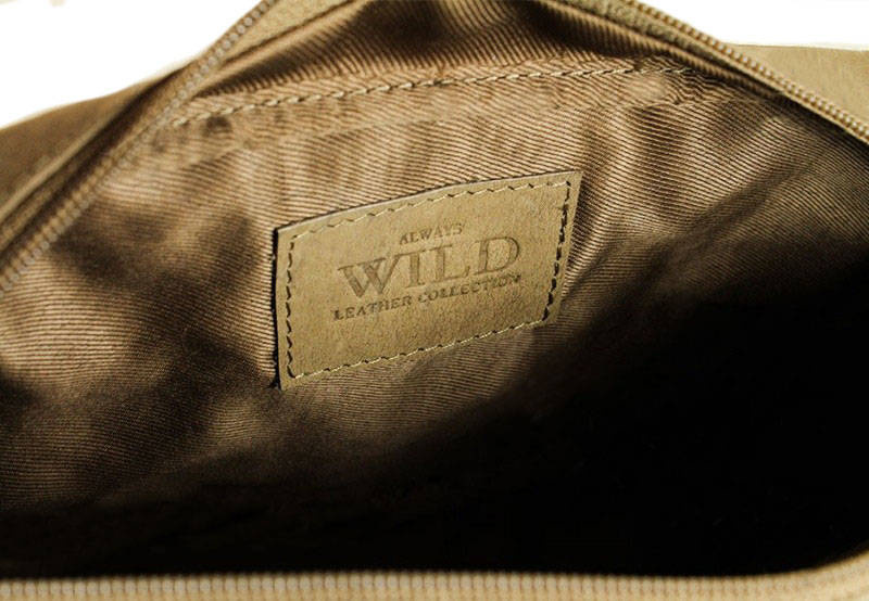 Leather men zipped pouch ALWAYS WILD S1-2-R