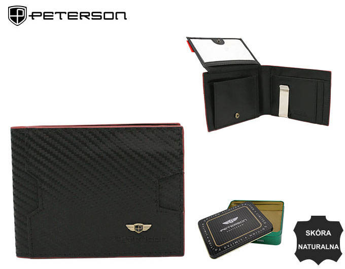 Leather wallet RFID PETERSON PTN N78-CA