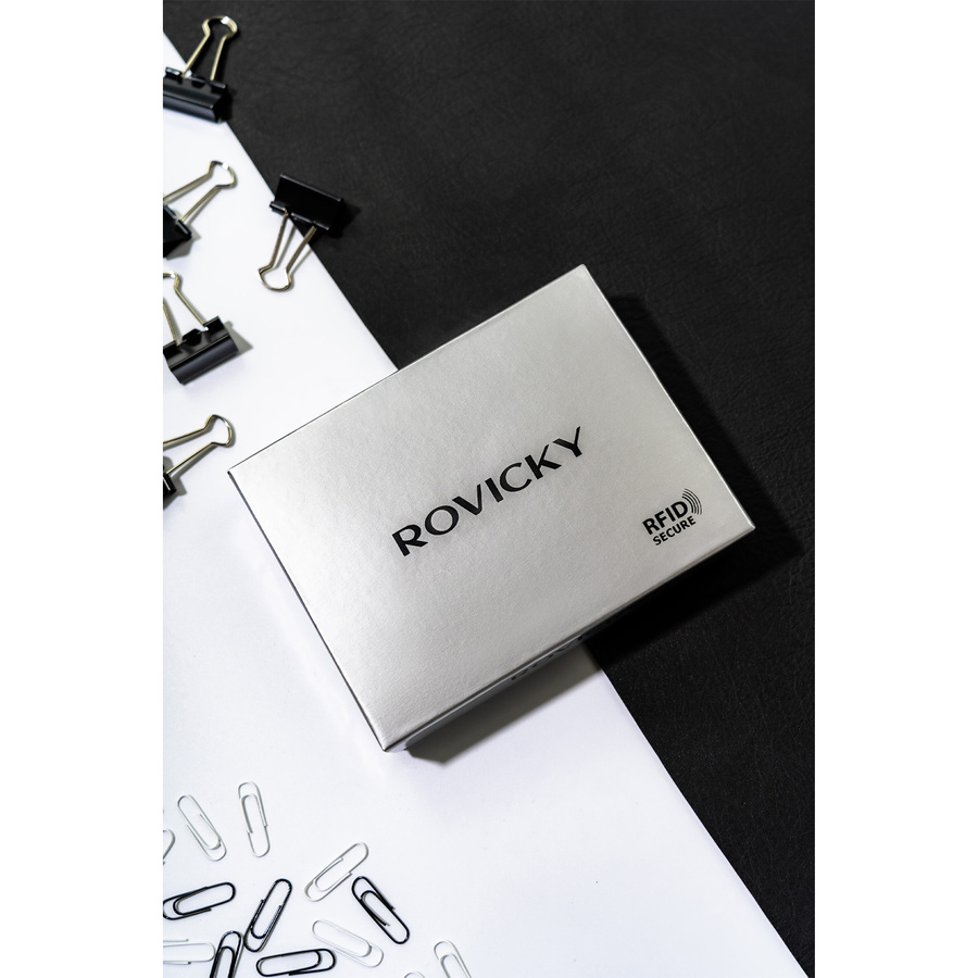 Leather wallet RFID ROVICKY PC-102L-BAR