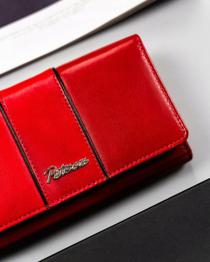 Leather wallet RFID PETERSON PTN KA-22