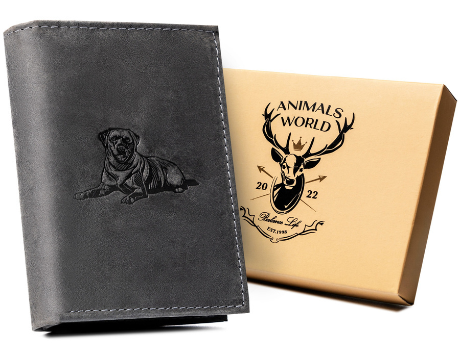 Leather wallet RFID ALWAYS WILD N4-CHM-DOG