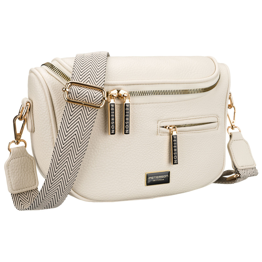 Svetlobéžová dámska crossbody kabelka z ekologickej kože – elegantná a praktická