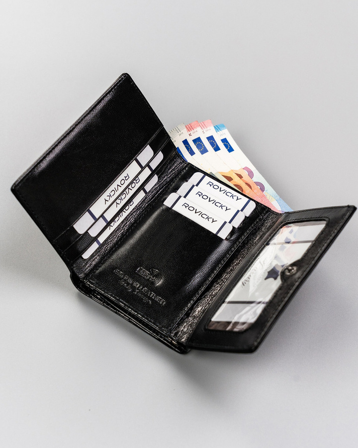 Portfel damski skórzany 15-09-CIS-3276 BLACK