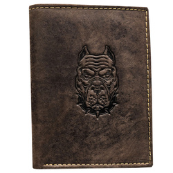 Leather wallet RFID N4-CHM-DOG-2-BL