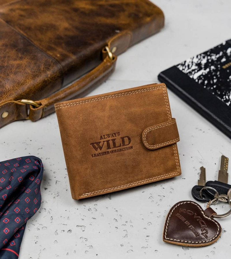 Leather men wallet ALWAYS WILD N992L-P-CHM