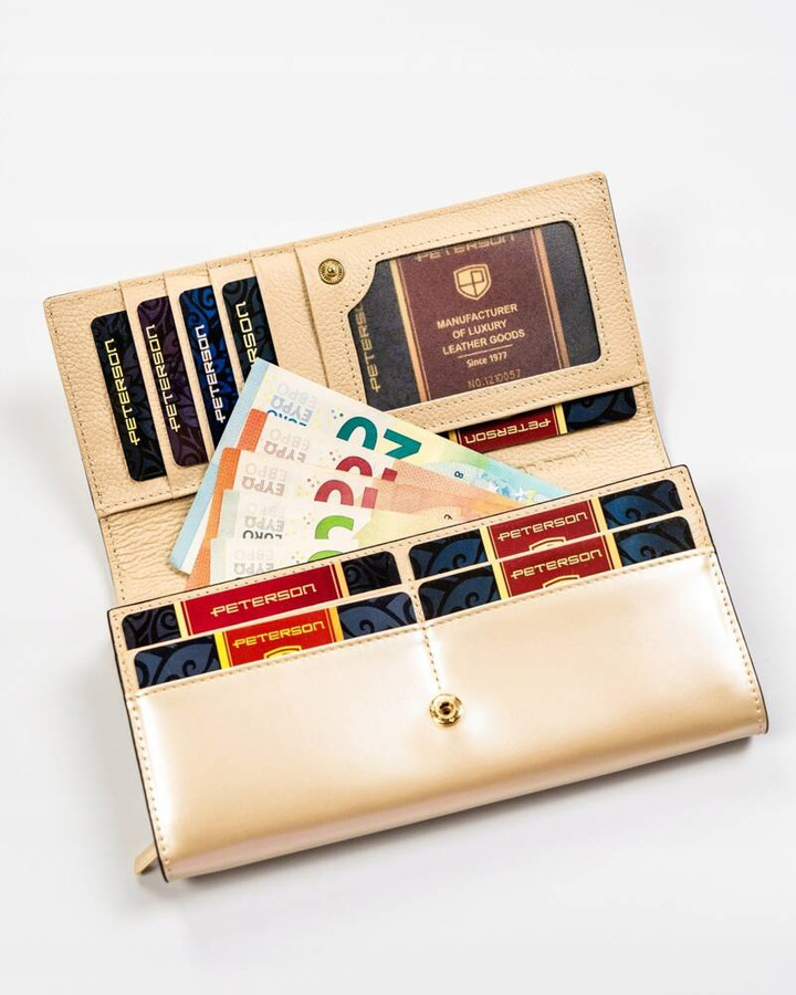 Leather wallet RFID PETERSON PTN 1N-409