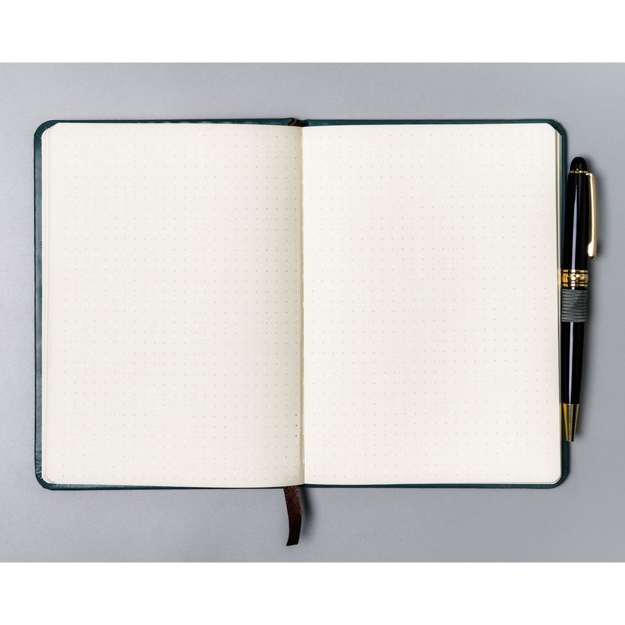 Zielony notes w formacie B6 zadrukowany w kropki - Peterson