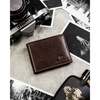 Brązowy portfel męski ze skóry naturalnej wyposażony w system RFID - Peterson