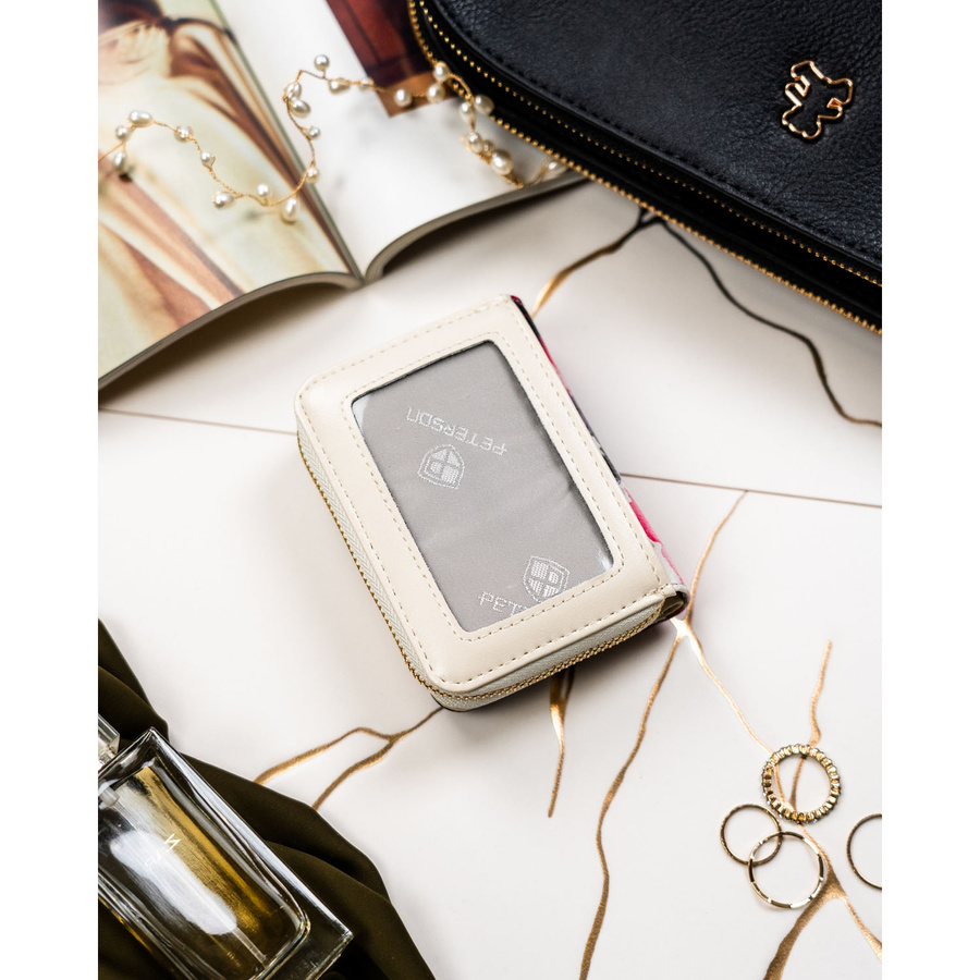 Leather and leatherette wallet RFID PETERSON PTN PX33-PF2