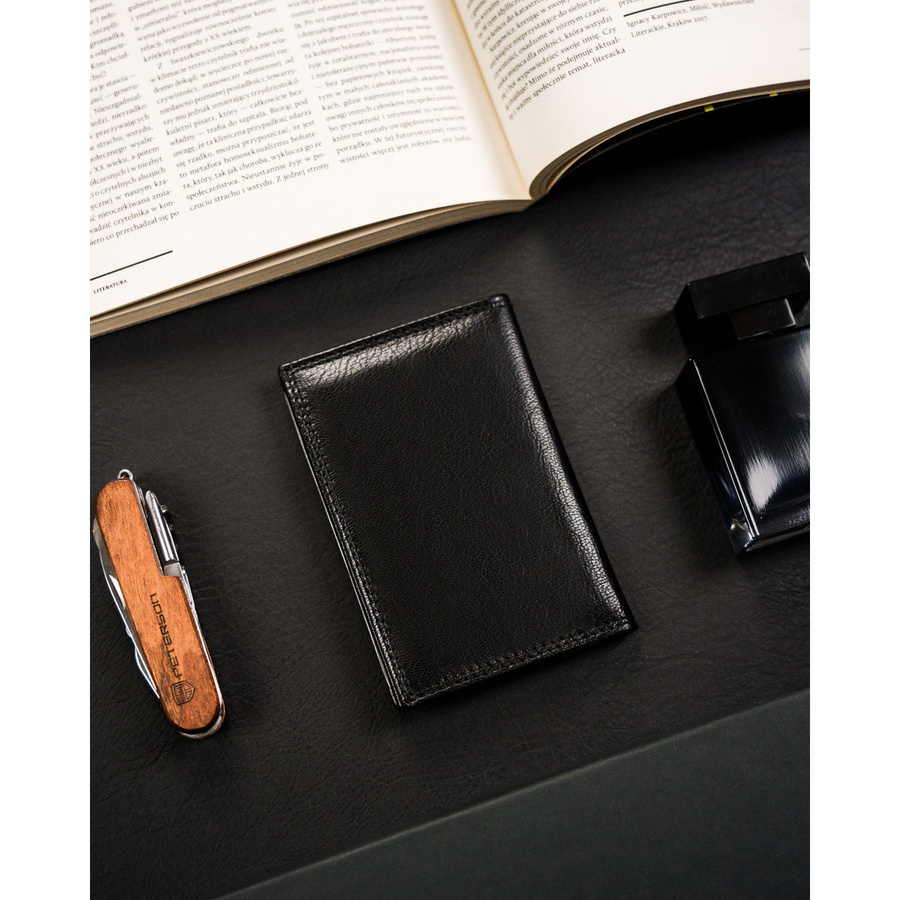 Leather card case 4U CAVALDI E5719-GN