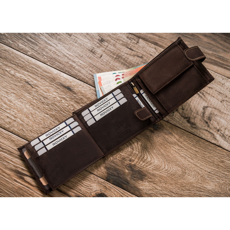 Leather wallet RFID N992L-CHM-DOG-1-BL