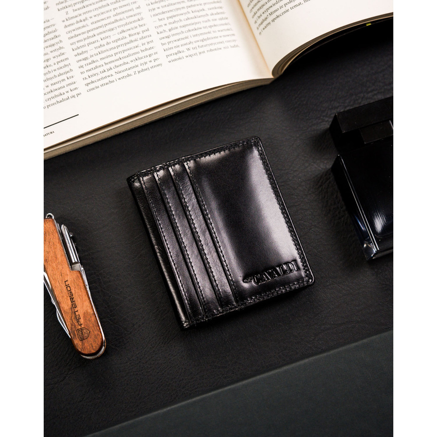 Leather card case 4U CAVALDI CW1015-LGV