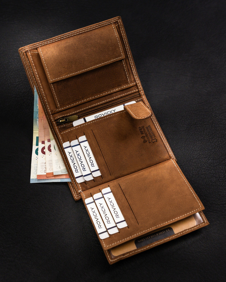 Leather wallet RFID ALWAYS WILD N4-CHM