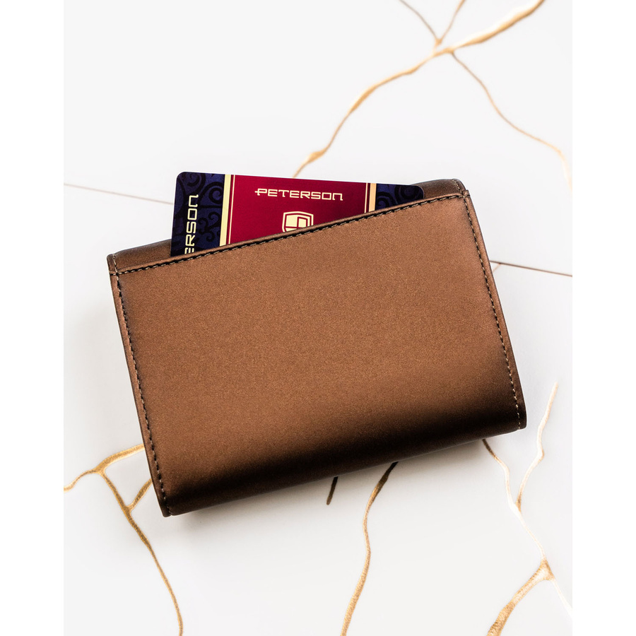 Leather and leatherette wallet RFID PETERSON PTN PS445-HNL