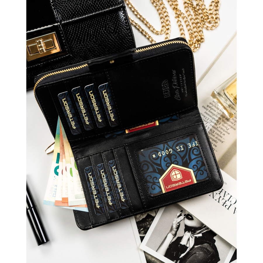 Leatherette wallet RFID PETERSON PTN 008-HF
