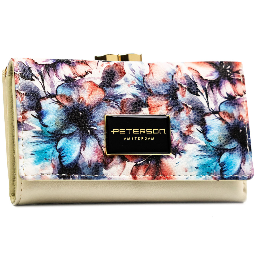 Dámska kožená peňaženka s RFID ochranou a 14 priehradkami na karty - Peterson