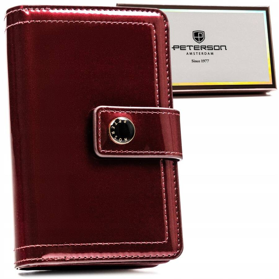 Leatherette wallet RFID PETERSON PTN 002-LAK