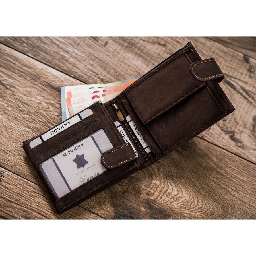 Leather wallet RFID N992L-CHM-DOG-1-BL
