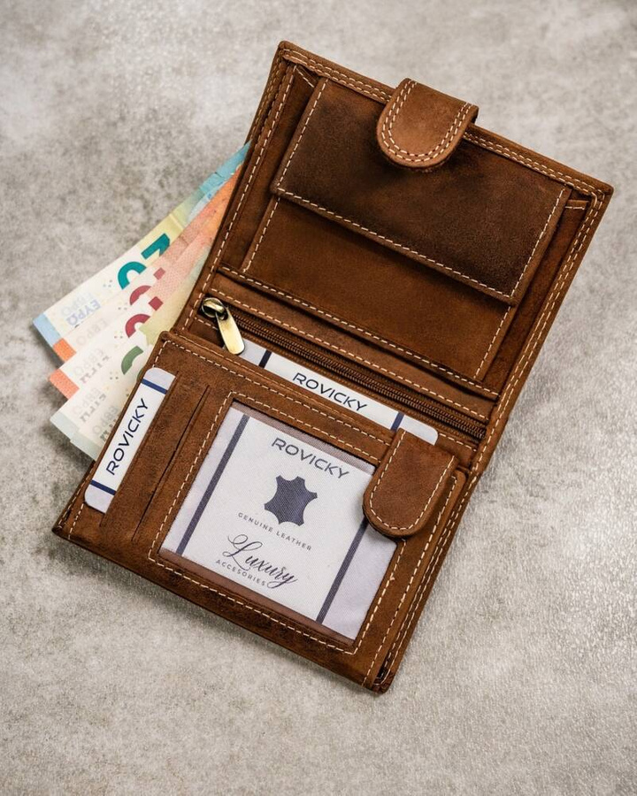 Leather wallet RFID ALWAYS WILD N4L-CHM