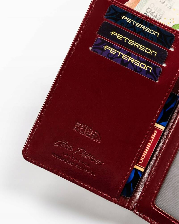 Leatherette wallet RFID PETERSON PTN 002-LAK