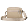 Torebka damska z poliestru w jasnobeżowym kolorze zamykana suwakiem - Peterson