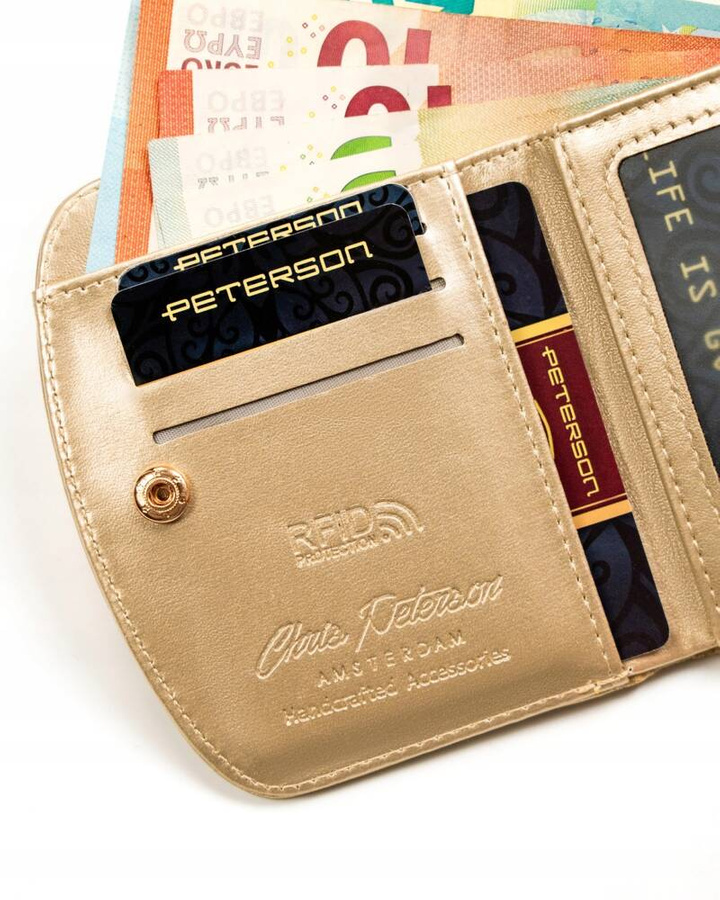 Leatherette wallet RFID PETERSON PTN 1830-F8