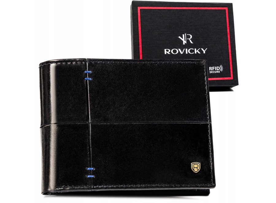 Leather wallet RFID ROVICKY N992-RVTS