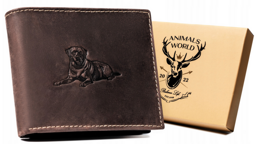 Leather wallet RFID ALWAYS WILD N992-CHM-DOG-2 