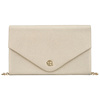 Złota kopertówka damska wykonana ze skóry ekologicznej zamykana klipsem magnetycznym - Rovicky