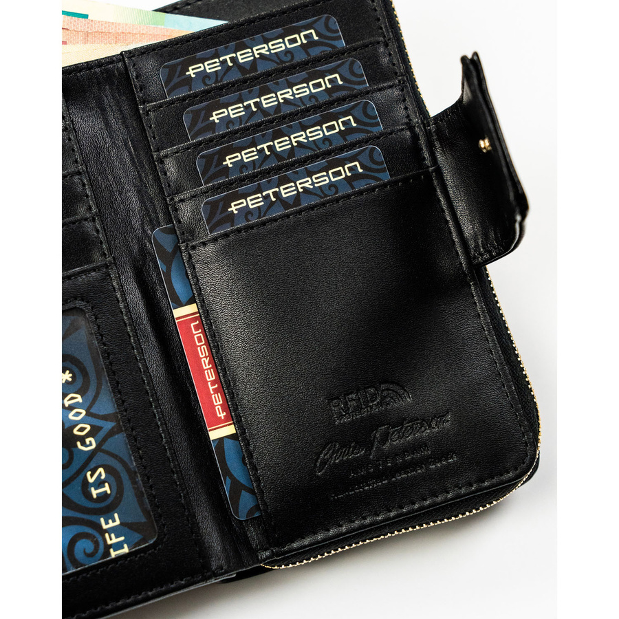 Leatherette wallet RFID PETERSON PTN 008-HF