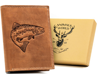 Leather wallet RFID ALWAYS WILD N4-CHM-FISH