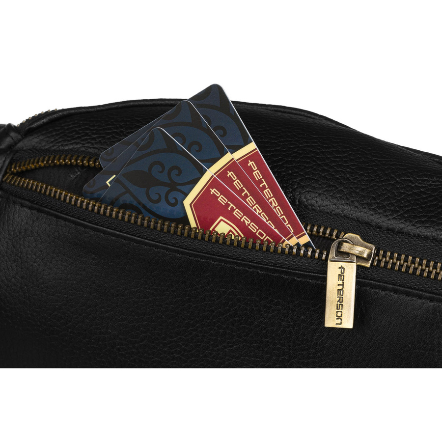 Leather bumbag PETERSON PTN 2506-NDM