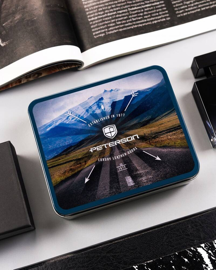 Leather wallet RFID PETERSON PTN 22301L-VT-T