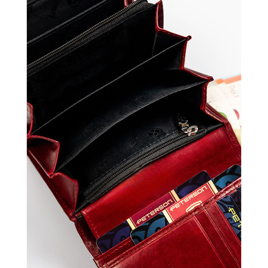 Leather wallet RFID PETERSON PTN 74892-TVT