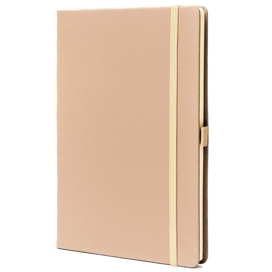 Notes w twardej oprawie w kolorze khaki, zadrukowany w linie - Peterson