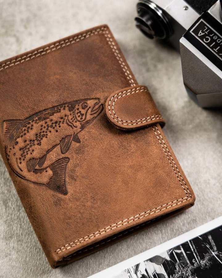 Leather wallet RFID ALWAYS WILD N4L-CHM