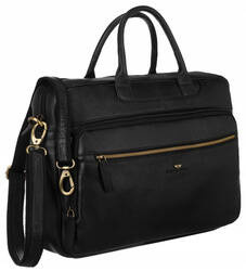 Leather laptop bag PETERSON PTN LAP-513-NDM 