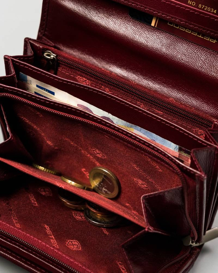 Leather wallet RFID PETERSON PTN RD-22-GCL