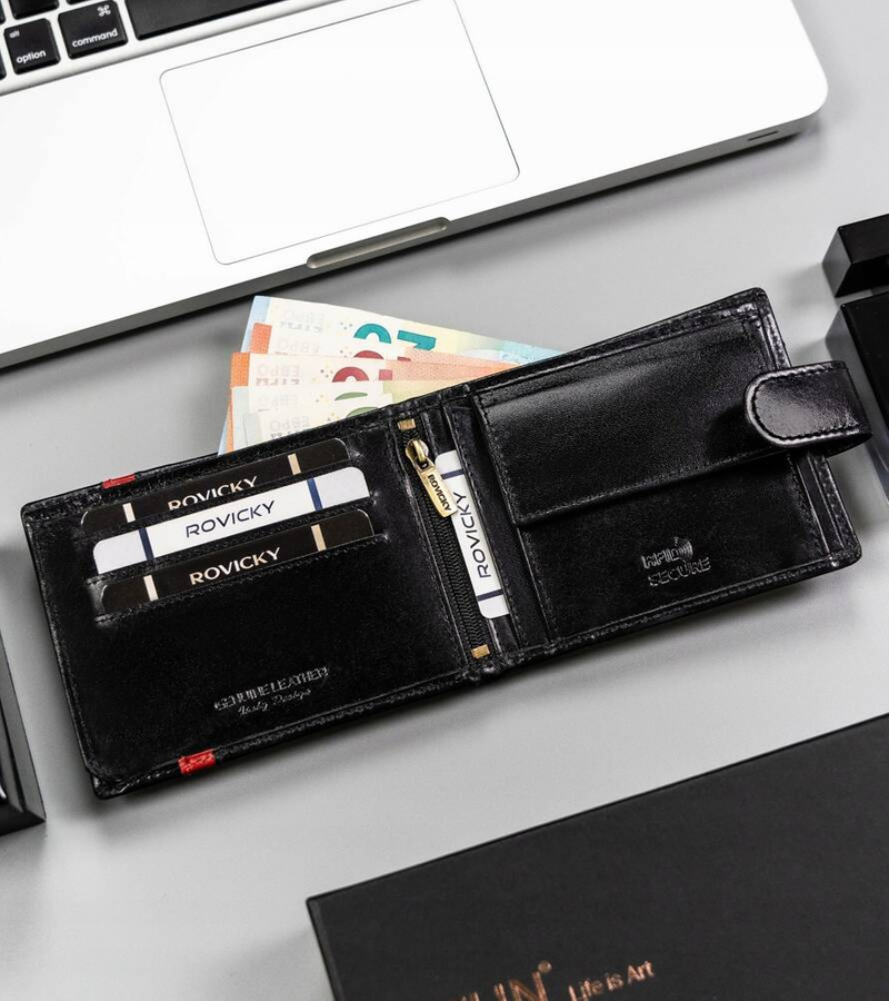 Leather wallet RFID ROVICKY 22319L-RVTP
