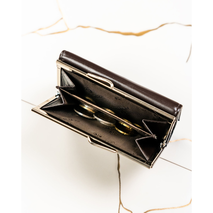 Leather wallet RFID PETERSON PTN RD-18-NGV