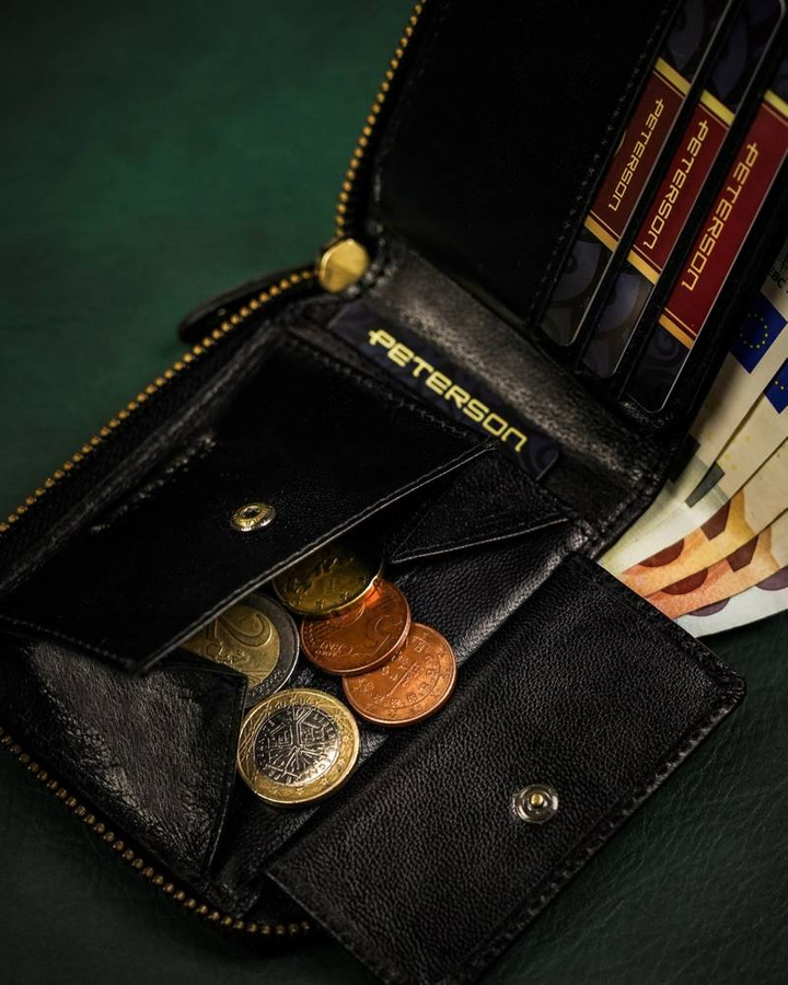 Leather wallet RFID PETERSON PTN 1564-CA