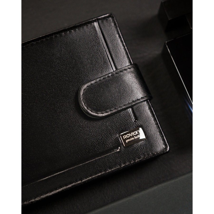 Leather wallet RFID ROVICKY CPR-06L-NBAR