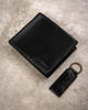 Leather wallet+key ring set PETERSON PTN SET-M-N994-GVT