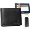 Leather wallet & key ring set PETERSON PTN SET-M-1549-D