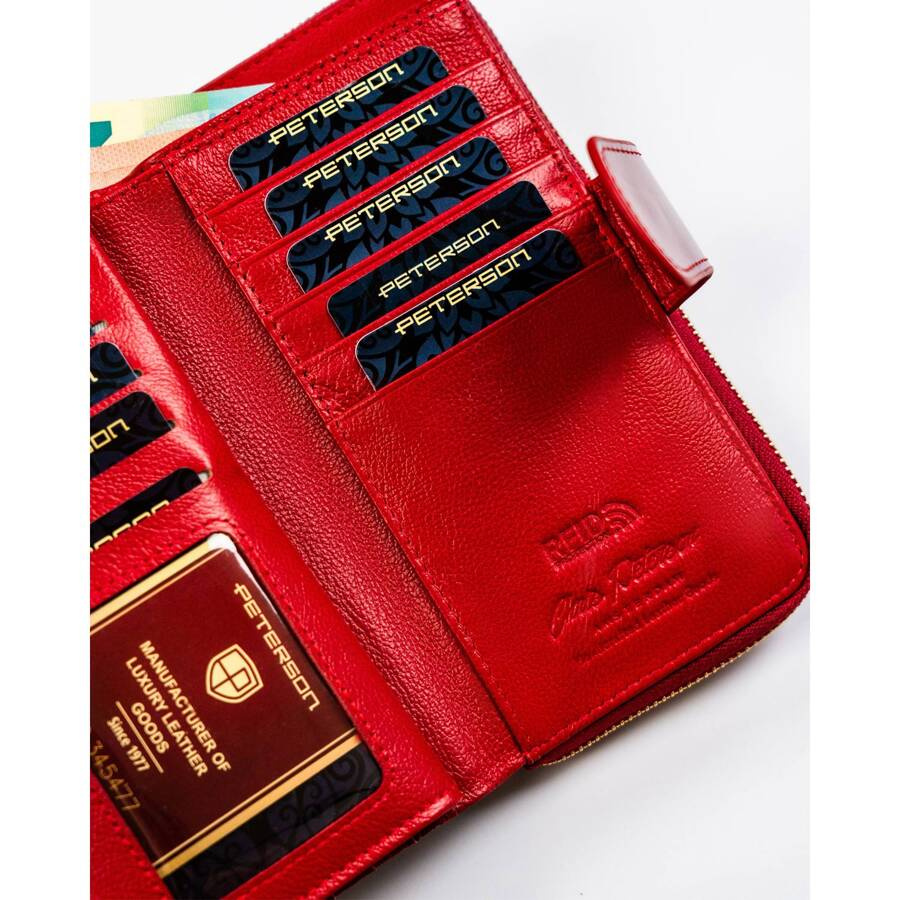 Leather wallet RFID PETERSON PTN 76116-CB