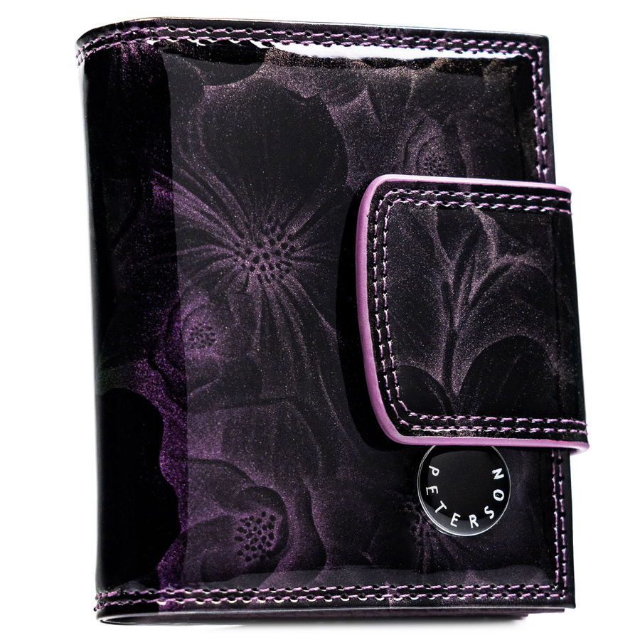 Leather and leatherette wallet RFID PETERSON PTN PS329-FDS
