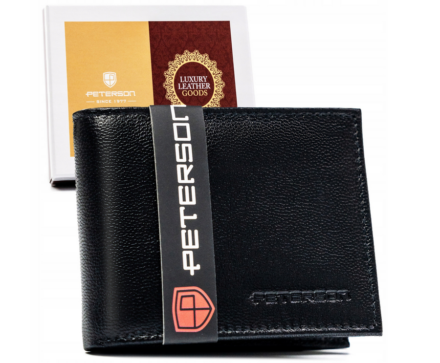 Leather wallet RFID PETERSON PTN RD-280-GCL